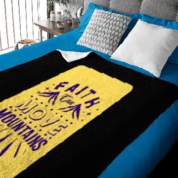 Discover Faith Can Move Mountains Baby Blankets