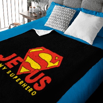 Discover Jesus is my superhero Baby Blankets