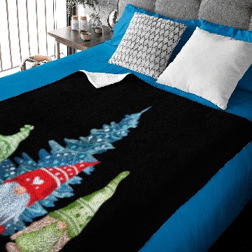 Discover Three Gnomes and a Christmas Tree Baby Blankets