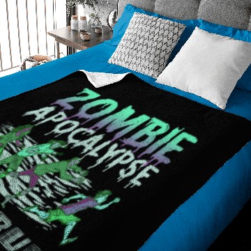 Discover Zombie Apocalypse Fun Run Scary Running Baby Blankets