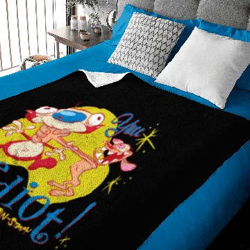 Discover Ren And Stimpy You Eediot Baby Blankets