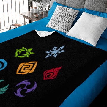 Discover Genshin Impact Elements Baby Blankets