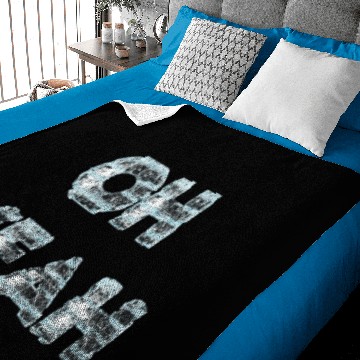 Discover Oh Yeah Ice letter Baby Blankets