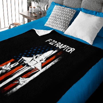 Discover F 22 Raptor US Airborne Fighter Pilot Baby Blankets