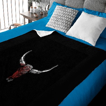 Discover Red Cow Skull #3 Baby Blankets