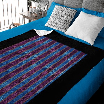 Discover Royal Blue and Violet Striped Pattern Baby Blankets