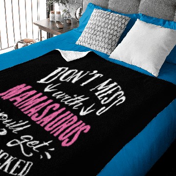 Discover MamaSaurus Jurasskicked Mom Mama Dino Baby Blankets