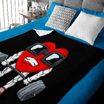 Discover Valentines Day Heart Weightlifting Funny Deadlift Baby Blankets