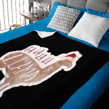 Discover Fa la la llama - funny Christmas greeting Baby Blankets