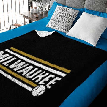 Discover Cool Milwaukee Baseball Home Run Baby Blankets