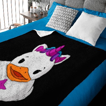 Discover Fancy Unicorn Rubber Duck Baby Blankets