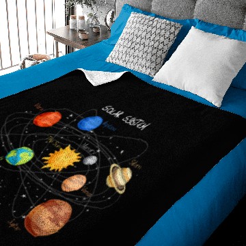 Discover Sun Planets Space And Science Solar System Baby Blankets