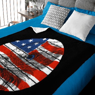 Discover bald eagle black head bird american flag Baby Blankets