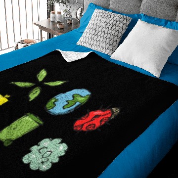 Discover ladybug in natural Baby Blankets