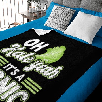 Discover kale yeah - picnic saying Baby Blankets