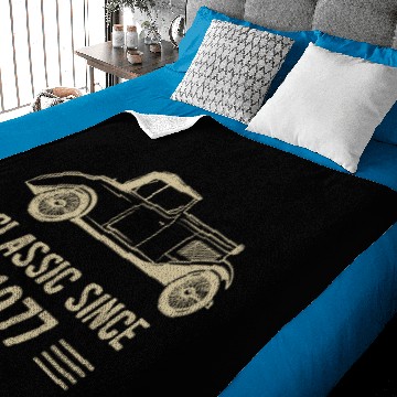 Discover Classic Since 1977, Vintage Car, Birthday Gift Baby Blankets