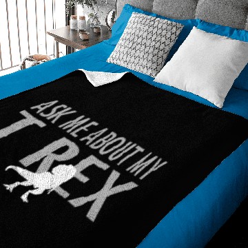 Discover Ask Me About My T Rex Baby Blankets