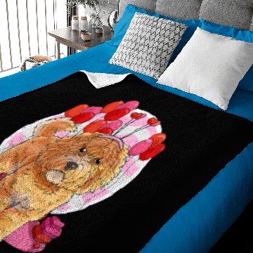 Discover Australian Labradoodle Heart Valentine Day Decor Baby Blankets