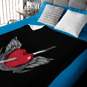 Discover heart with angel wings Baby Blankets