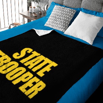 Discover STATE TROOPER YELOW Baby Blankets