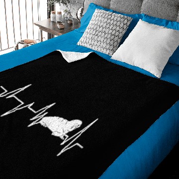Discover Cute Walrus Heartbeat Funny Animal Lover Baby Blankets