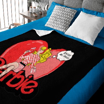 Discover Barbie Valentines Bonjour Mon Amour Baby Blankets