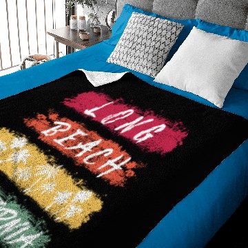 Discover Long Beach California Chalk Baby Blankets