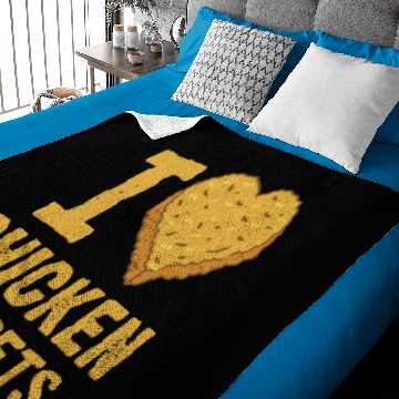 Discover Love Chicken Nuggets Baby Blankets
