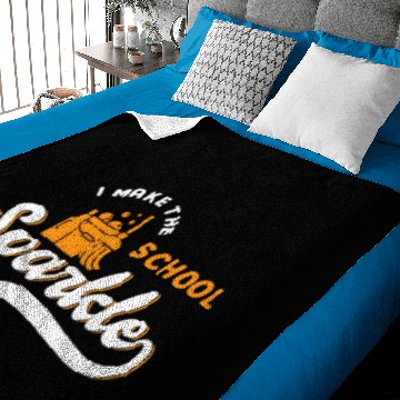 Discover Funny Janitor Quote School Custodian Baby Blankets