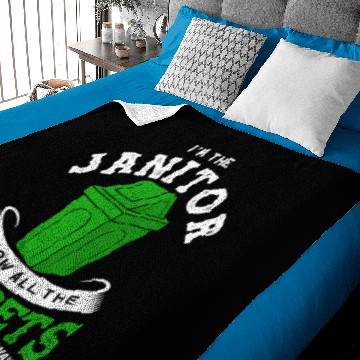 Discover Funny Janitor Quote School Custodian Baby Blankets
