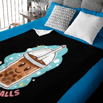 Discover Boba Tea Bubble Tea Milk Tea Tea Bubble Baby Blankets