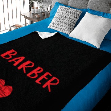 Discover Barber Valentines Funny Red Heart Baby Blankets