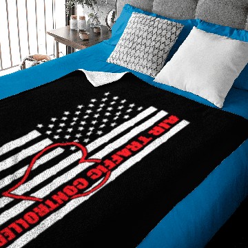 Discover Air Traffic Controller USA Flags ATC Flight Baby Blankets