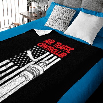 Discover Air Traffic Controller Towers Flag ATC Flight Baby Blankets