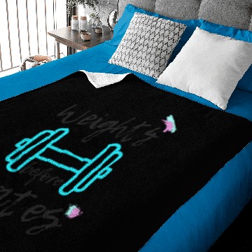 Discover Weights B4 Dates Light Blue Baby Blankets