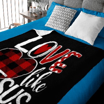 Discover Love Like Jesus Buffalo Plaid Heart Baby Blankets