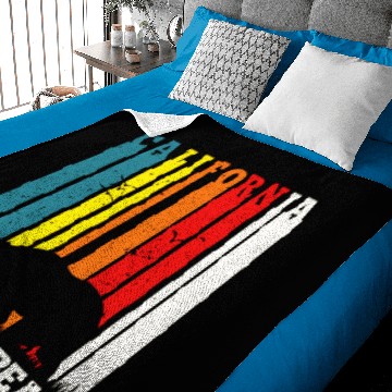 Discover California Bear Retro Baby Blankets