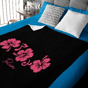 Discover Tulum Mexico Hibiscus Flower Baby Blankets