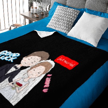 Discover Just married the bride and groom Baby Blankets