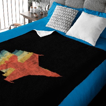 Discover Fighter Jet Retro Vintage Color Baby Blankets