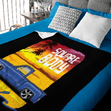 Discover Square Body Life Bright Blue Baby Blankets