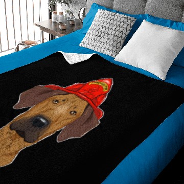 Discover Firefighter Rhodesian Ridgeback Canine Handler Baby Blankets