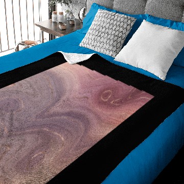 Discover Muted Purple Rose Gold Agate Geode Luxury Baby Blankets