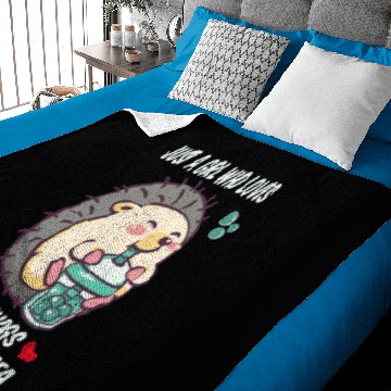 Discover Kawaii Bubble Tea Hedgehog funny Boba-Tea Baby Blankets