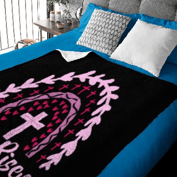 Discover He is Risen Christian Easter Resurrection day Baby Blankets