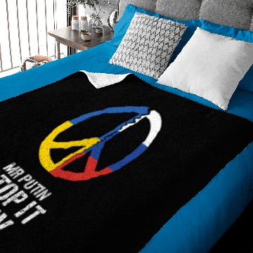 Discover Mr. Putin stop it now! Baby Blankets