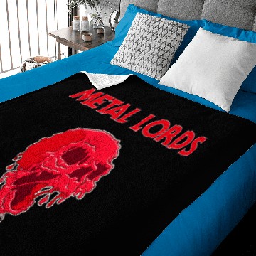 Discover Metal Lords Red Skull Baby Blankets