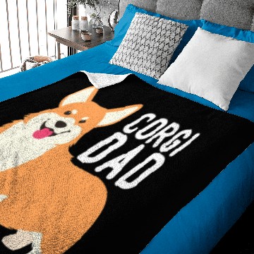 Discover Corgi Dad Slim Fit Baby Blankets