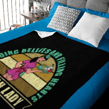 Discover School Cafeteria Worker Lunch Lady Baby Blankets