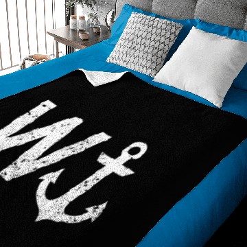 Discover Wanker W Anchor Funny Nautical Insult Wordplay Baby Blankets